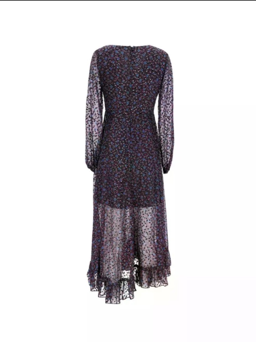 Maje Asymmetric long-sleeve Midi Dress - 3 (L) ๐ - Picture 3 of 6